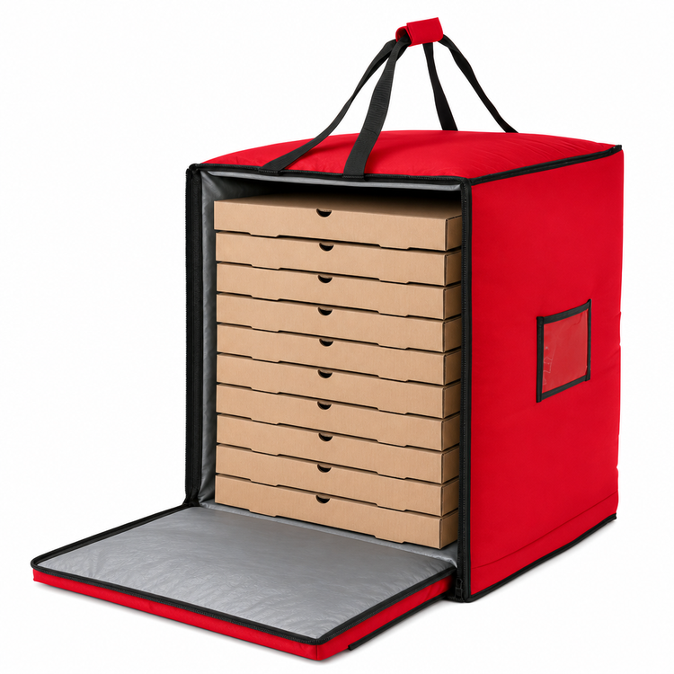 Product image #3 for Cambro GoBag Premium Insulated Pizza Delivery Bag, Red, 19 x 19 x 23 Inches