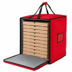 Thumbnail image #3 for Cambro GoBag® GBPP1018521 Insulated Pizza Delivery Bag, Red, Holds 10 18-Inch Pizza Boxes, Nylon, 19 x 19 x 23 Inches