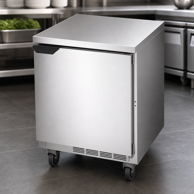 Product image #3 for Beverage-Air 27-Inch One-Section Worktop Freezer with Flat Top and Solid Door