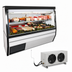 Thumbnail image #3 for Howard-McCray 34N Series Remote Double Duty Deli Meat & Cheese Service Case, 144 Inches, Black Exterior, White Interior, LED Lighting