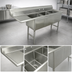 Thumbnail image #3 for Advance Tabco 3-Compartment Floor Model Fabricated Stainless Steel Sink with 18-Inch Left Drainboard