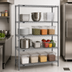 Thumbnail image #3 for Red-i-Pak 4-Tier Wire Shelving Unit, 48W x 24D x 74H, Pewter Gray Epoxy Finish