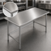 Thumbnail image #3 for 72 Inch x 36 Inch 18-Gauge Stainless Steel Reinforced Top Work Table with Galvanized Legs