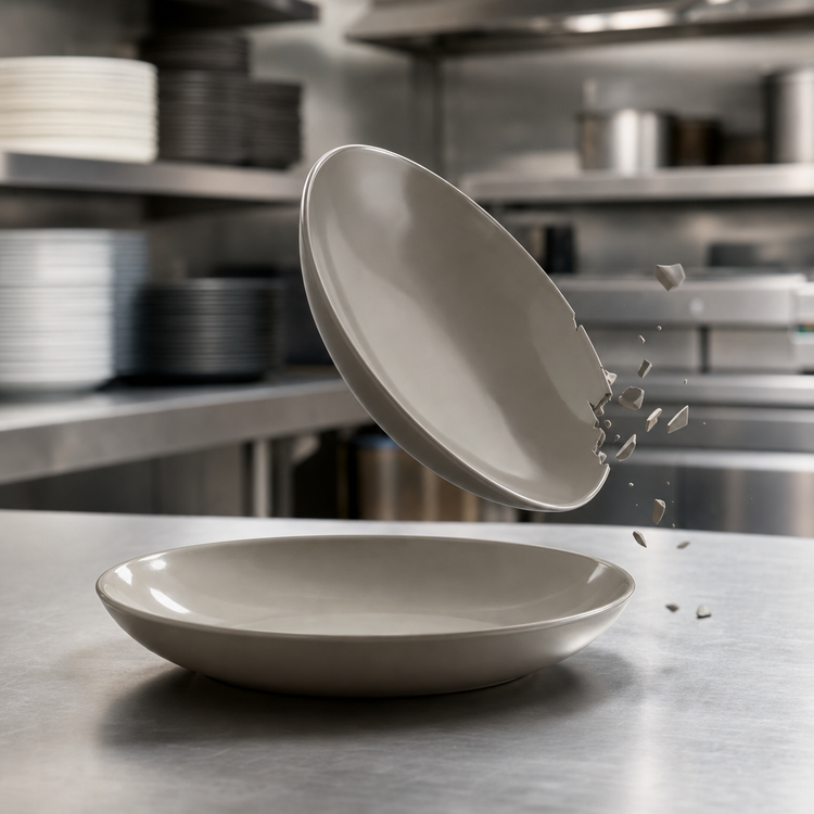 Product image #4 for American Metalcraft Crave Collection 20 oz. Round Coupe Melamine Bowl, Shadow