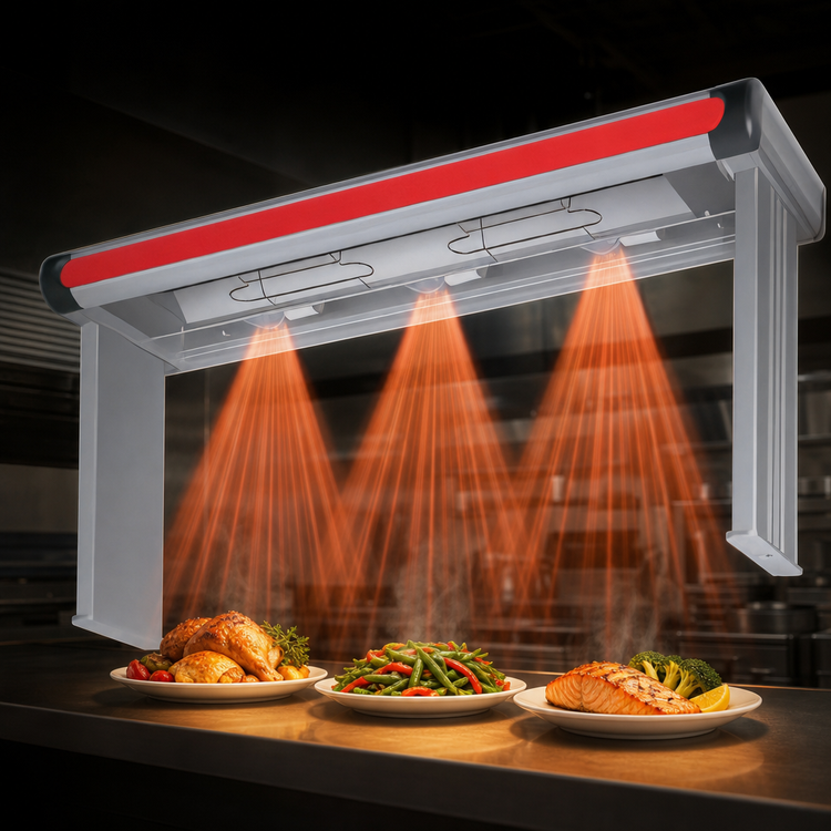 Product image #3 for Hatco Glo-Ray® Designer Infrared Aluminum Strip Heater with Lights, 75-1/2" W, High Watt