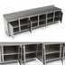 Thumbnail image #3 for John Boos Enclosed Cabinet Base Work Table, 144 x 24 Inches, 16-Gauge Stainless Steel Top with 5-Inch Backsplash