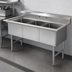 Thumbnail image #3 for Advance Tabco 3-Compartment Fabricated Stainless Steel Sink with Legs, 95-Inch Long, 30 x 24 x 14-Inch Bowls