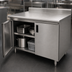 Thumbnail image #3 for Advance Tabco Special Value Series Enclosed Work Table with Cabinet Base, 60 x 24 Inches, 16 Gauge 304 Stainless Steel Top