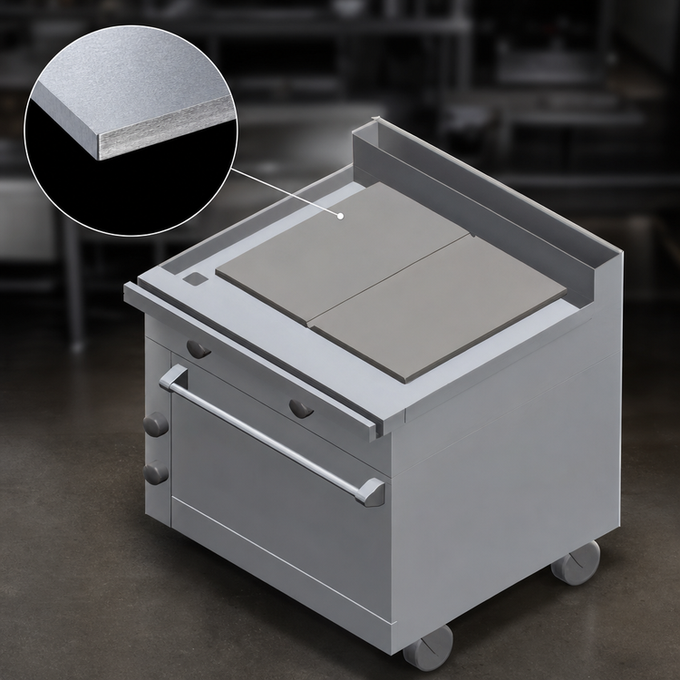 Product image #3 for Titan JMRH-24IP 24-Inch Modular Gas Plancha Range with 5/8" Thick Plate