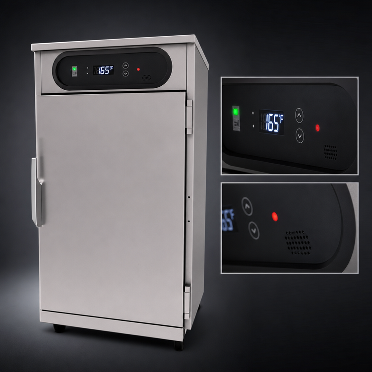 Product image #3 for hotLOGIX HL8-8 Half-Height Heated Holding Cabinet with Solid Door