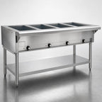 Thumbnail image #3 for Eagle Group DHT4-208-3 4-Well Electric Hot Food Table, Open Base, Dry Wells, 63-1/2-Inch, 208V, 3-Phase