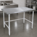 Thumbnail image #3 for John Boos Stallion 60-Inch x 36-Inch 16-Gauge 300-Series Stainless Steel Flat Top Work Table with Galvanized Base