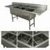 Thumbnail image #3 for Advance Tabco Special Value 3-Compartment Fabricated Sink with Left and Right Drainboards, 18 x 18 x 14 Inch Bowls
