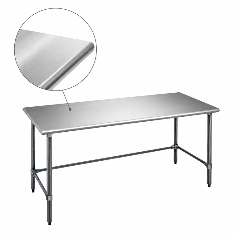 Product image #3 for Eagle Group BlendPort® Deluxe Series 60" x 30" Work Table with 16-Gauge 300-Series Stainless Steel Top and Galvanized Base