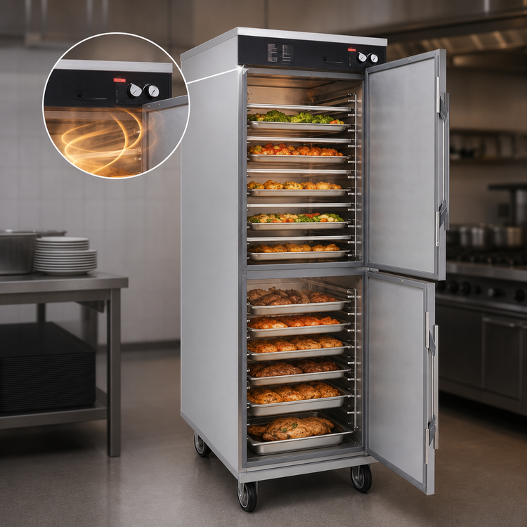 Product image #3 for Hatco Flav-R-Savor Tall Humidified Holding Cabinet with 2 Dutch Doors, 17-Sheet Pan Capacity