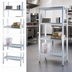 Thumbnail image #3 for New Age T-Bar 4-Tier Aluminum Cantilever Shelving Unit, 42W x 20D x 72H