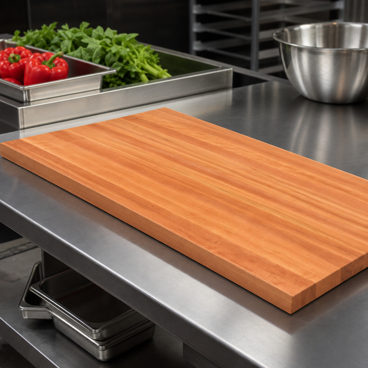 Product image #3 for Boos Block American Cherry Edge Grain Kitchen Countertop with Full-Length Rails, 24 x 25 x 1-1/2 Inch, Penetrating Oil Finish