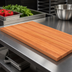 Thumbnail image #3 for Boos Block American Cherry Edge Grain Kitchen Countertop with Full-Length Rails, 24 x 25 x 1-1/2 Inch, Penetrating Oil Finish