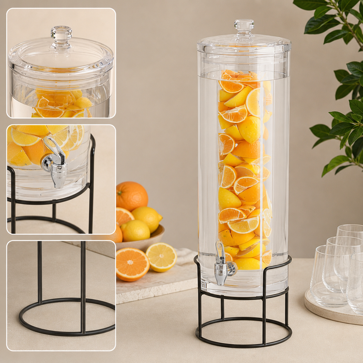 Product image #3 for Cal-Mil Milo Round 3 Gallon Infusion Beverage Dispenser