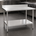 Thumbnail image #3 for Eagle Deluxe Series 84-Inch x 24-Inch Stainless Steel Work Table with 4-1/2-Inch Backsplash and Undershelf
