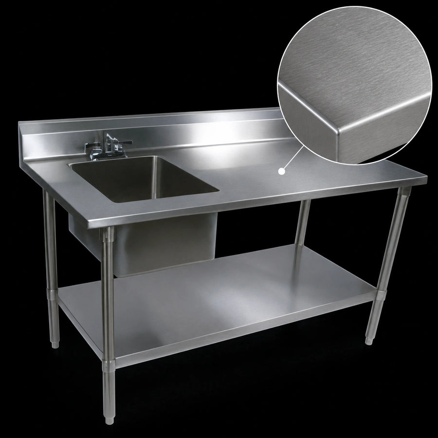 16-Gauge Stainless Steel Top