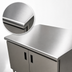 Thumbnail image #3 for Advance Tabco 36-Inch x 24-Inch Enclosed Work Table with Cabinet Base, Hinged Doors, and 14-Gauge 304 Stainless Steel Top