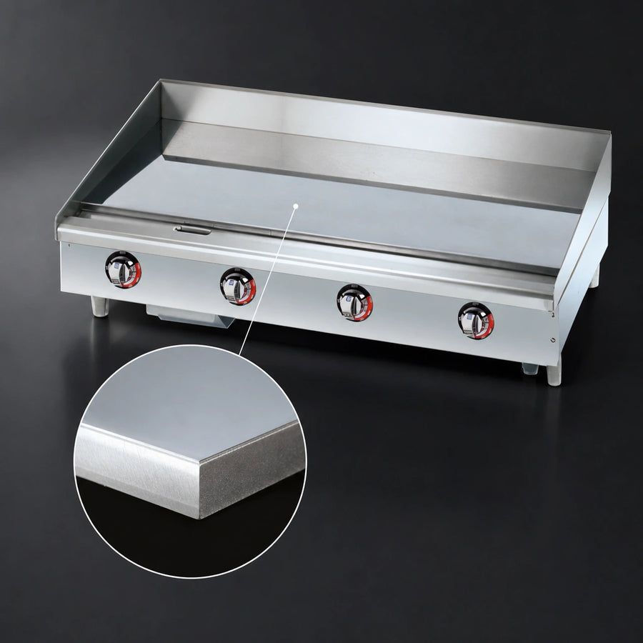 Chrome-Plated Griddle Surface