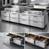 Thumbnail image #3 for Garland Polar Cuisine 114-Inch Four-Section Remote Refrigerator Base with 8 27-Inch Drawers