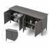 Thumbnail image #3 for John Boos Enclosed Base Stainless Steel Work Table with Hinged Doors, 144 x 30 Inches, Flat Top