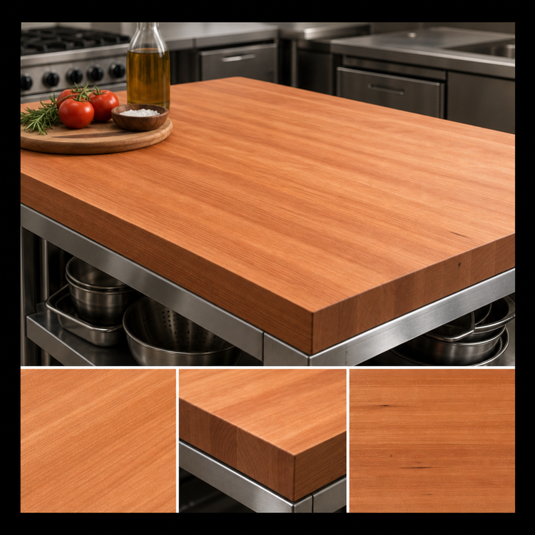 Product image #3 for Boos Block American Cherry Edge Grain Kitchen Countertop, 60 x 36 x 3 Inch, Oil Finish