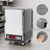 Thumbnail image #3 for Metro C5 3 Series Gray Insulation Armour Half-Height Mobile Heated Holding Cabinet with Solid Door