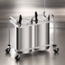 Thumbnail image #3 for Atlas Metal MOPD3-5 3-Stack Mobile Open Plate Dispenser for 5-Inch Round Plates