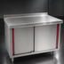 Thumbnail image #3 for Spec-Master Marine Series 60 x 30-Inch Stainless Steel Enclosed Work Table with Cabinet Base and Hinged Doors