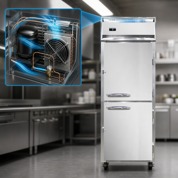 Product image #3 for Continental Refrigerator 1FENSSHD 1-Section Extra-Wide Reach-In Freezer with Half Doors