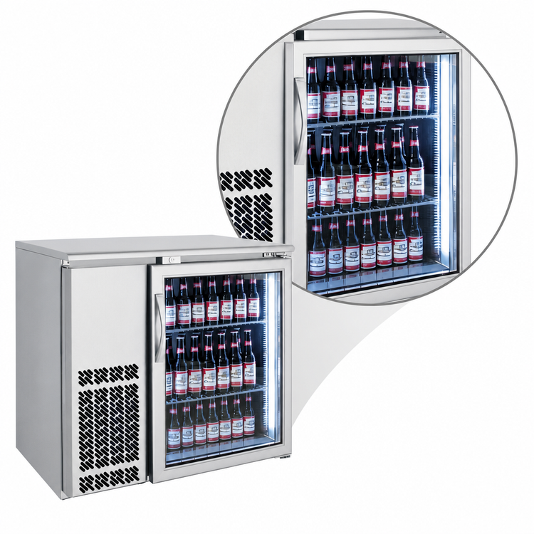 Product image #3 for BK Resources 36-Inch Single Glass Door Back Bar Refrigerator