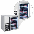 Thumbnail image #3 for BK Resources SSBB-1G-36 36-Inch Single Glass Door Back Bar Refrigerator, Stainless Steel, Bottom-Mounted Self-Contained Refrigeration