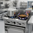 Thumbnail image #2 for Jade Range (Middleby) Bistro JBR-2-12G-24C 24" Gas Restaurant Range with 2 Open Burners, 12" Griddle & Convection Oven