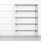 Thumbnail image #3 for Eagle Group EagleGard A5-74-1842E 5-Tier Add-On Wire Shelving Unit, 42W x 18D x 74H, Blue-Green Hybrid Epoxy Finish