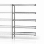 Thumbnail image #3 for Eagle Group A5-86-1842S 42-Inch Wide 5-Tier Stainless Steel Wire Add-On Shelving Unit, 18-Inch Deep x 86-Inch High