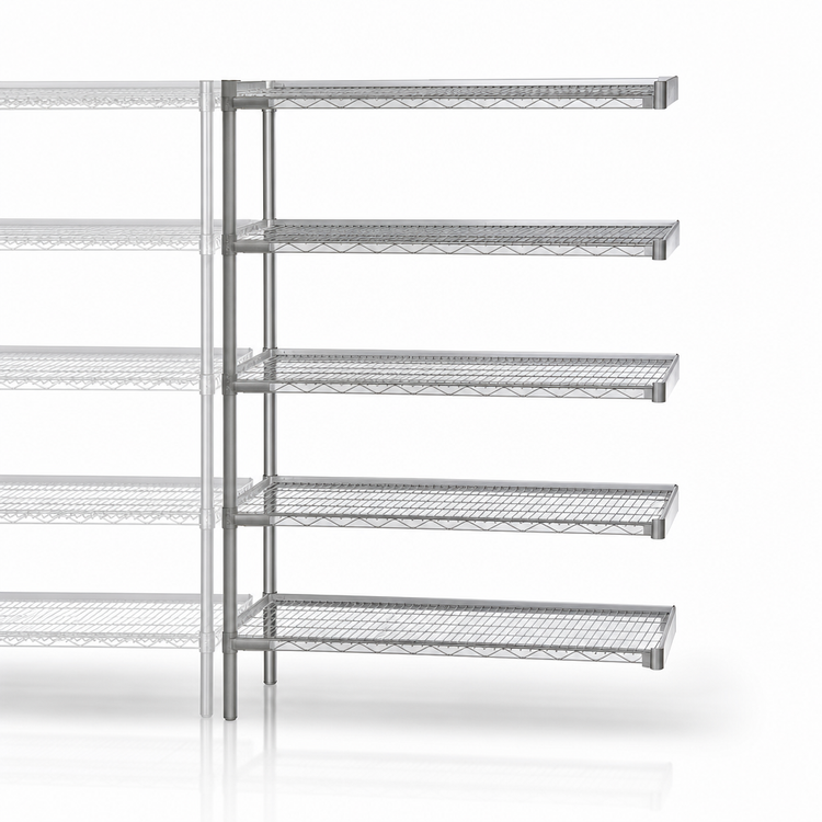Product image #3 for Eagle Group 42-Inch Wide 5-Tier Stainless Steel Wire Add-On Shelving Unit