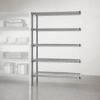 Thumbnail image #3 for Eagle Group A5-74-1836C 5-Tier Add-On Wire Shelving Unit, 36W x 18D x 74H, Chrome Finish