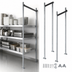 Thumbnail image #3 for Quantum 21-Inch Chrome-Plated Stationary End Kit for Overhead Track Shelving