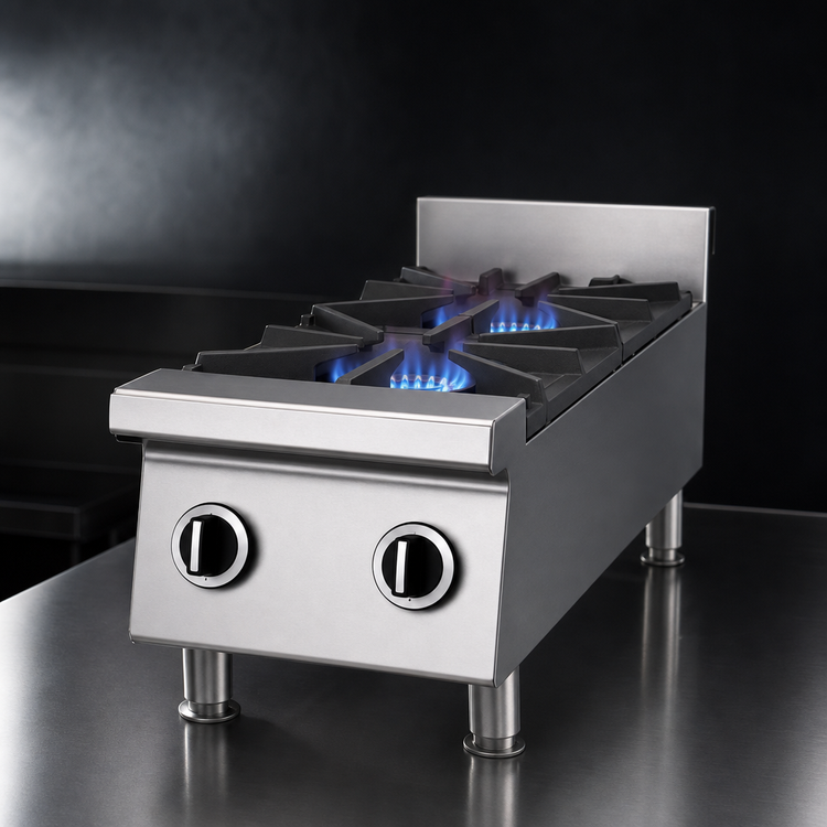 Product image #3 for Garland Signature Heavy-Duty 12-Inch Countertop Gas Hotplate with 2 Starfire Pro Open Burners