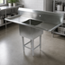 Thumbnail image #3 for John Boos Pro-Bowl Commercial 1-Compartment Sink with Left and Right Drainboards, 24 x 24 x 12 Bowl