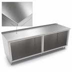 Thumbnail image #3 for John Boos 4CO6R1.5-3696 Open-Front Stainless Steel Modular Base Work Table, 96"W x 36"D, 16-Gauge Type 300 Top, 1-1/2" Rear Riser