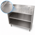 Thumbnail image #4 for BK Resources Underbar Stainless Steel Glass Rack Unit with Drainboard Top, Open Front Base, and Adjustable Shelf, 30W x 21D x 32-1/2H