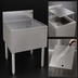 Thumbnail image #3 for Glastender Freestanding Open-Base Stainless Steel Underbar Drainboard, 24 x 24 Inch