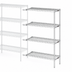 Thumbnail image #3 for Eagle Group 4-Tier Add-On Wire Shelving Unit, 48W x 21D x 63H, Stainless Steel Finish