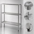 Thumbnail image #3 for New Age H.D. Series Heavy-Duty 3-Tier Aluminum Shelving Unit, 42 Inch W x 20 Inch D x 60 Inch H