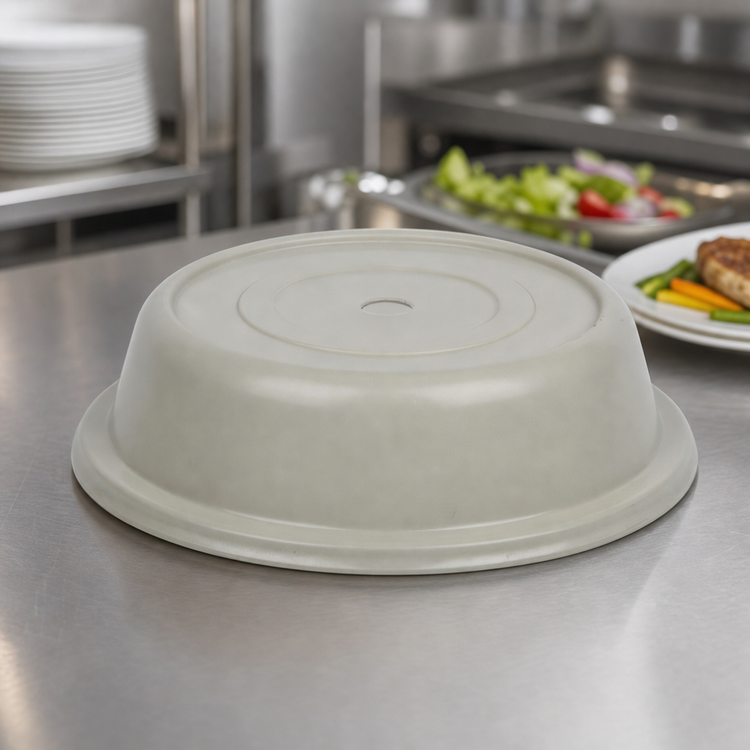 Product image #4 for Cambro Versa Camcover Round Fiberglass Plate Cover, 9-9/16 Inch Inside Diameter, Antique Parchment